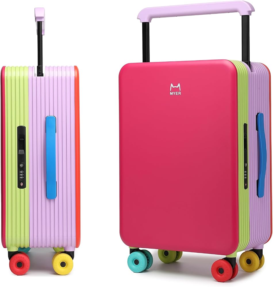 MYER Multi-color Dopamine Wide Handle Carry on Zipperless Hard